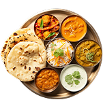 Roti Sabzii is served on a dish with vibrant vegetable curry and soft flatbread.